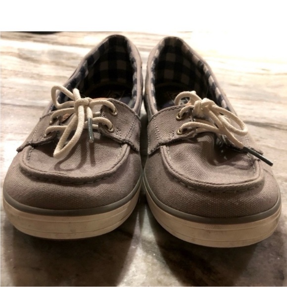 Keds Women's Size 8 Grey Canvas Boat Deck Shoes - Picture 6 of 12